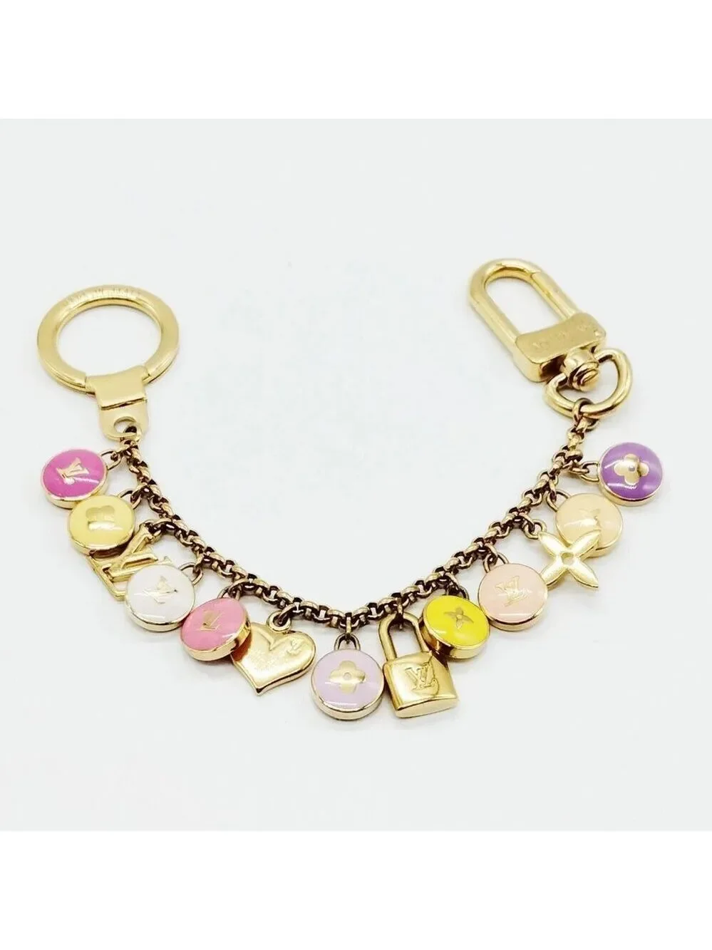 Louis Vuitton Key Ring Gold Pinks 600-060225